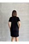 Women's Black Polo Neck Soft Touch Dress - 5