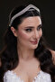 رباط شعر عصري للعروس بنمط شبكي متقاطع - 4