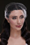 Retro Lattice Tulle Bridal Veil Crown - White Elegance - 7