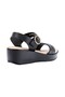 Solid Ankle Strap Wedge Sandals - 3