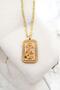Cancer Zodiac Sign Gold Color Plated Steel Necklace Gold