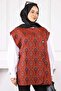 Red Ethnic Patterned Vest - 4