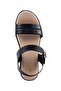 Solid Ankle Strap Wedge Sandals - 4