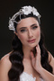 Eye-Catching Bridal Tiara - Crystal Weave and Large Flower Motif - 5