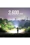 BL50 Rechargeable EDC Flashlight 3600 Lumens, UV Light and White LED, High Lumens Portable F - 3