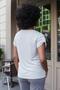 Women's Modal Combed Cotton Wide Zero Collar Off-Shoulder Epaulet Short Sleeve T-Shirt Blouse-Stone - 5