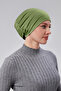 Women's Hijab Ready-To-Wear Practical Snap-On Bonnet Elastic Non-Slip Pistachio Green