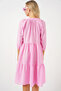 Women's Button Short Sleeve Dress 2559 - Pink - 6