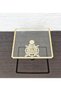 Glass Small Square Serving Plate-Presentation Plate-Speech Tray-Presentation Tray-Dump Gold Frame 22cm