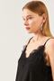 Women's Black String Strap Lace Blouse - 2