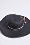 Straw Women's Beach Pool Garden Hat with Accessories Black