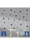 Navy Blue Star Wall Sticker 2.5-5-7.5-10cm Mixed Sizes - 155 Pcs