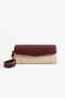 Carell Model Straw Burgundy Women's Hand and Shoulder Bag - 3