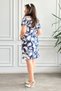 Double Breasted Collar Double Sleeve Patterned Dress - 7
