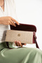 Carell Model Straw Burgundy Women's Hand and Shoulder Bag - 2