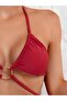 2 Piece Bikini with Lace-Up Back Decollete with Red Ring Detail - 3