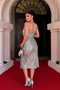 Sequin Fabric Single Sleeve Pencil Dress - Mint Green - 5
