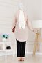 Front Bow Detailed Linen Tunic-Beige - 5