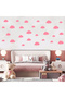 Baby Pink Cloud Wall Sticker 3 - 5.5 - 8.5 - 10cm Mixed Sizes - 100 Pieces - 2
