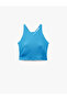 U-Neck Sports Bra with Sleeveless Back Detail