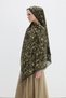 Blom Pattern Soft Shawl - Khaki - 3