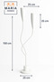 Sculptural Twin-Head White Floor Lamp - 5