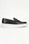 Nox Genuine Leather Handmade Men's Black Loafer Shoes - 3