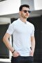 Manquentin Striped Lycra Slim Fit Polo Neck Knitted Men's Knitwear Tshirt - 3