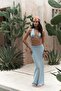 Pangestu Triangle Blue Crop Skirt Knitwear Set - 2