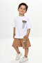 T Oontoy Boy's Happy Text Printed Shorts Suit