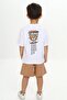 T Oontoy Boy's Happy Text Printed Shorts Suit - 3