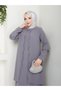 Mother's Plus Size Stylish Evening Dress with Stones on the Front and Sleeves 1734 - 4