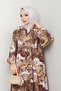 Women's Judge Collar Modal Patterned Dress - 6
