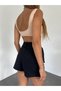 Women's High Waist Mom Shorts Denim Fabric - 3