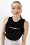 Women's Printed Crew Neck Knitted Crop