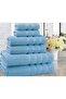 6-Piece Cotton Towels Premium Quality 600 GSM Super Soft Bath Towels - Sky Blue - 8