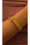 Gold Adjustable Steel Accessory Detail Rope Bracelet - 2