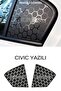 Honda Civic Fb7 Compatible Butterfly Glass Sticker Set - 3