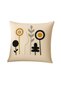 43X43 cm Geometric Patterned Decorative Throw Pillow Case - Modern Bohemian Pillow Case - Cream Color - 3