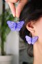 Polymer Clay Blue Butterfly Earrings, Summer Accessory Lucky Butterfly - 8