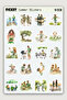 Nature Themed Summer Family Sticker Set - 20 Sticker Stickers - 2