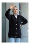 Hair Braided Balloon Sleeves Long Knitwear Cardigan (80 cm) - 2