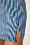 Women's Blue Bone Strapless Mini Denim Dress Yz00006 - 4