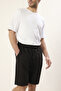 Basic Siyah Oversize/Geniş Kesim Lastik Belli Bağcıklı Şort TMNSS22SR0257