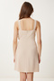 Women's Beige Strap Summer Mini Ayrobin Dress Gx00008 - 7