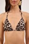 Leopar Ve Siyah 2'li Üçgen Kaplı Bikini Üstü TBESS25BU00074 - 5