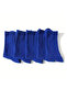 5 Pairs Men's Women's Socks Plain Blue Socket Socks Unisex Tennis Sports Socks - 7