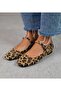 Leopard Suede Stylish Daily Orthopedic Sole Women's Ballerinas - 2
