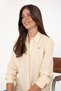 Women's Beige Striped Long Sleeve Shirt 50299620-Vr011 - 2