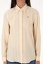 Women's Beige Striped Long Sleeve Shirt 50299620-Vr011 - 6